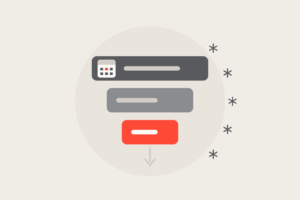 A narrowing pipeline from meetings to a coral pipeline bar, with a calendar tile.