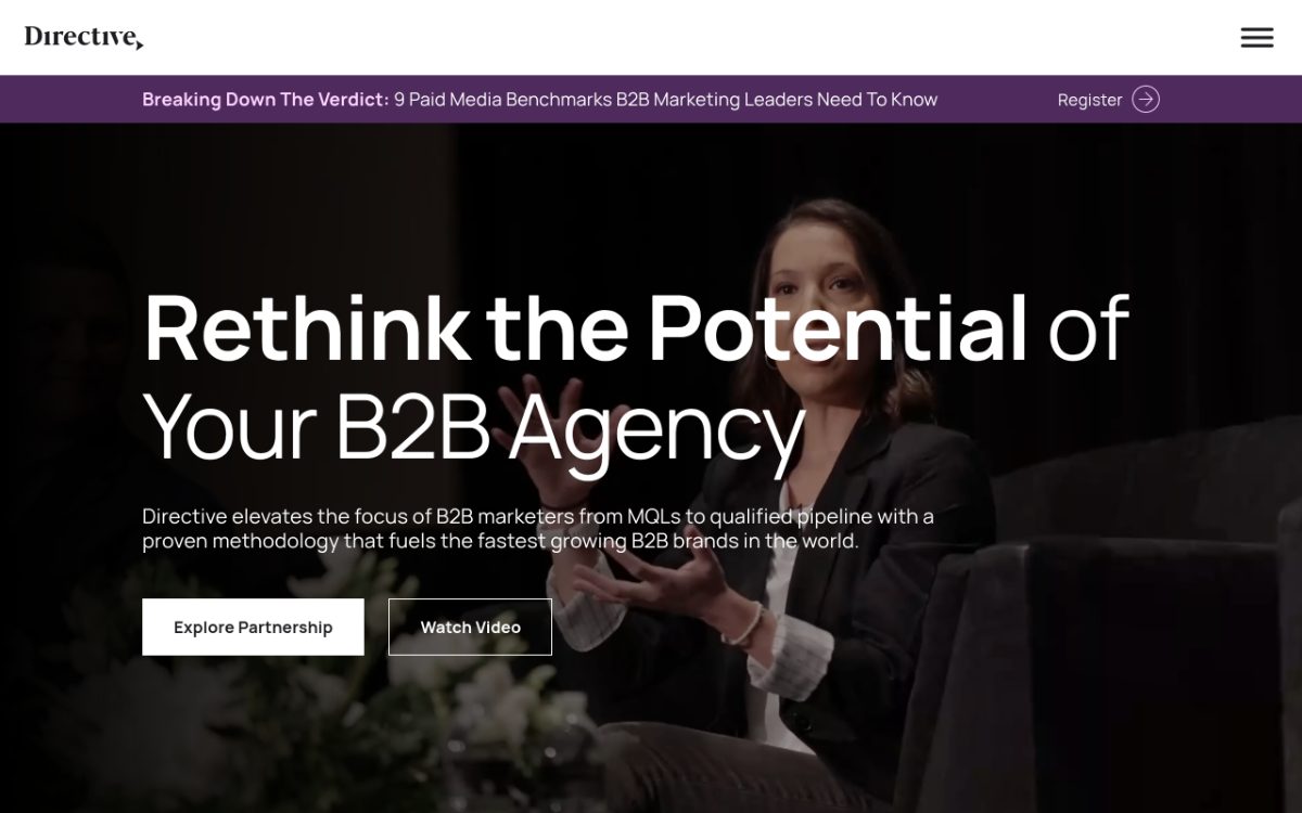 Screenshot of the Directive Consulting website